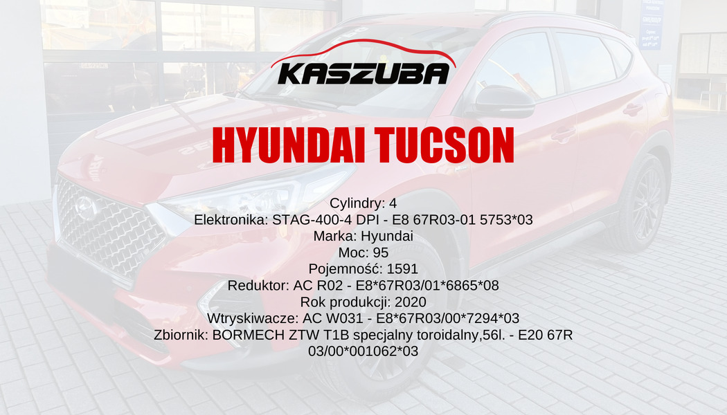 Hyundai Tucson – instalacja LPG STAG w serwisie Kaszuba